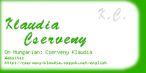 klaudia cserveny business card